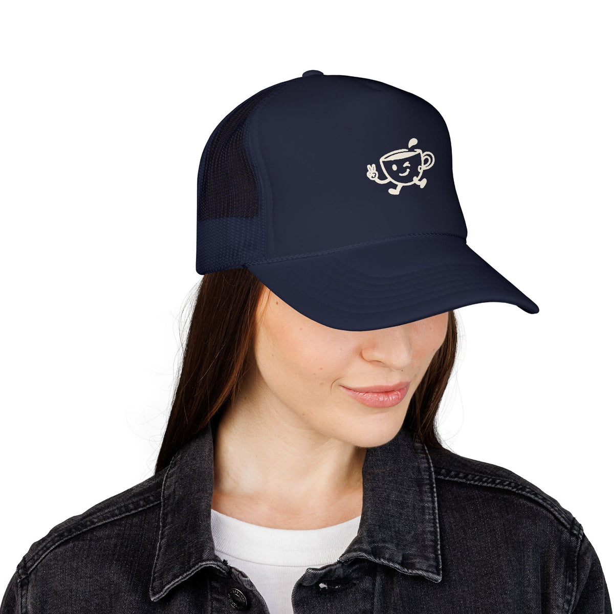 Thanks a Latte Trucker Hat - Navy