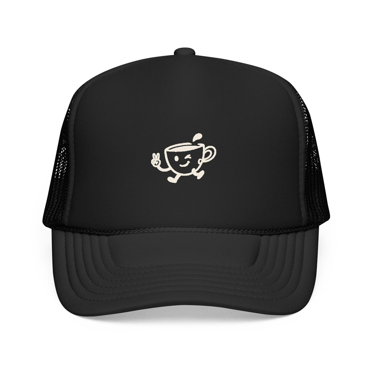Thanks a Latte Trucker Hat - Black Cream