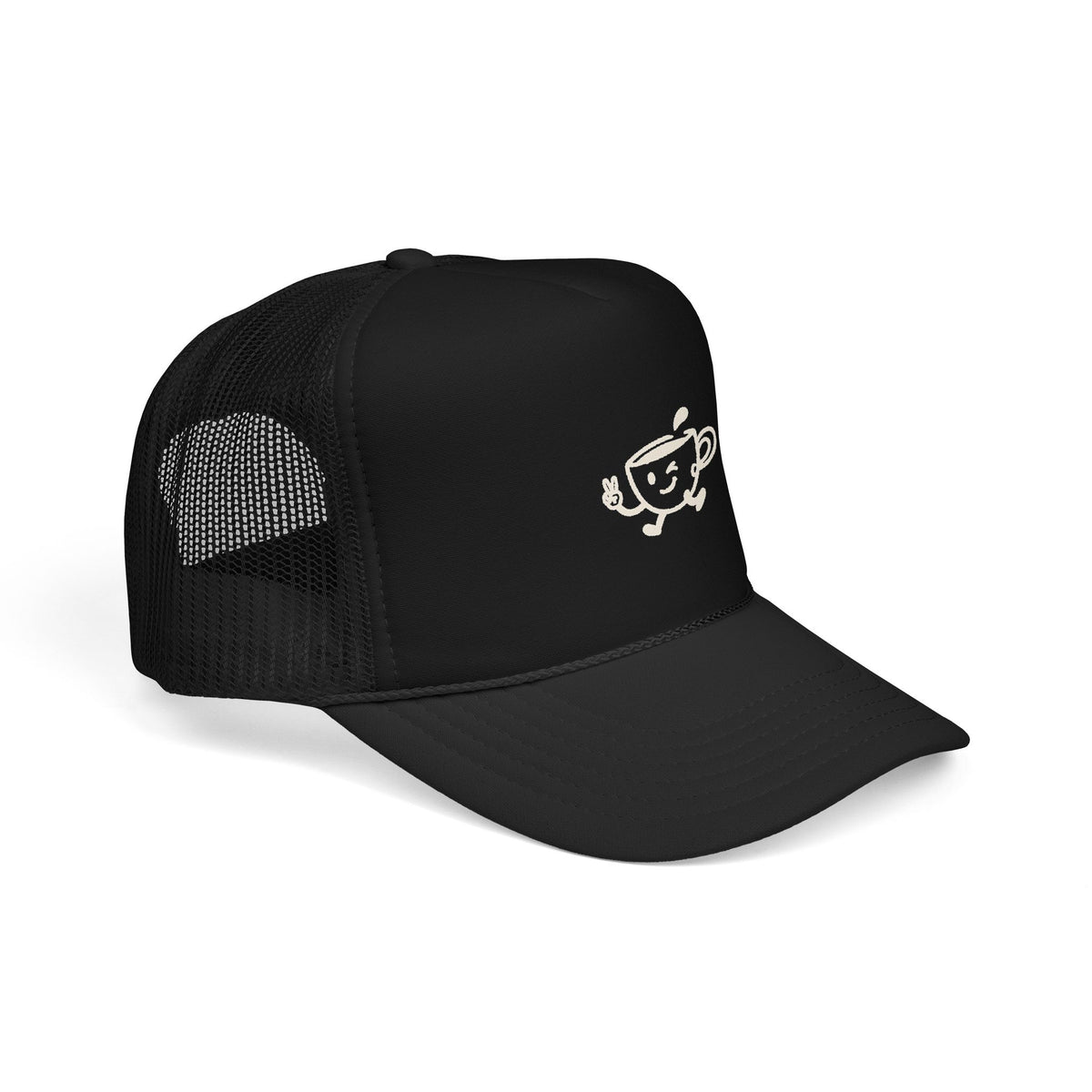 Thanks a Latte Trucker Hat - Black Cream
